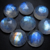 13mm - 5pcs - AAA high Quality Rainbow Moonstone Super Sparkle Rose Cut Faceted Round -Each Pcs Full Flashy Gorgeous Fire